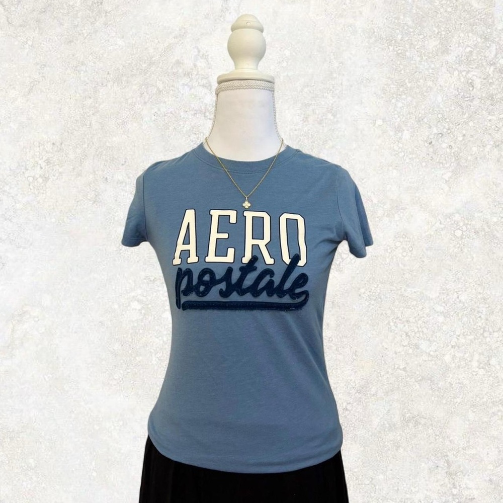 Aeropostale Classic Crew Blue Tee